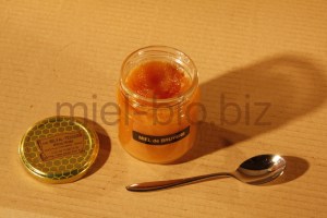 Miel de Bruyère bio pot de 250g ouvert