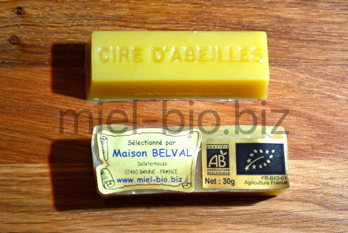 Cire d'abeilles bio lingot 30g