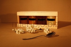 Coffret 4 pots de 125g de miel bio variés