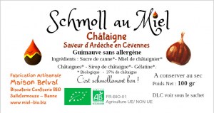 Schmoll au miel bio la guimauve maison à la châtaigne 100g