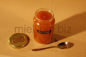 Miel de Foret bio pot de 500g ouvert