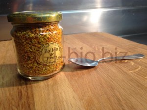 pollen sec bio produit en France Pot 125g de face cuillère